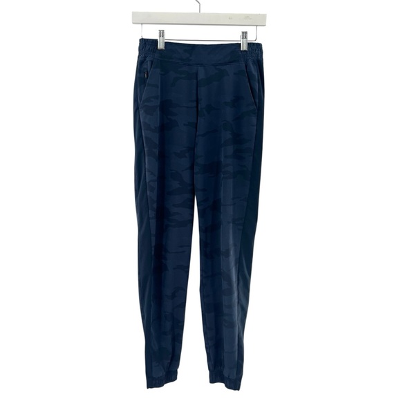 Athleta Brooklyn texturized Camo Jogger blue sz 2 - Picture 3 of 6